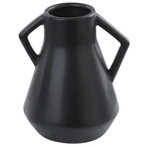 Flower Vase FERMI Ceramic Black