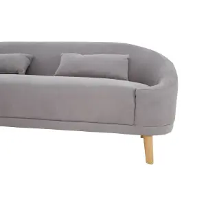 Interiors By Premier Stylish Grey Linen Sofa, Contemporary Seater Sofa For Livingroom, Comfortable Mid Century Sofa For Bedroom