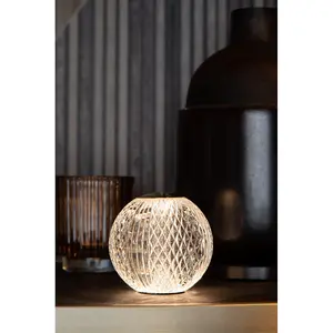 Lucide Cintra Modern Table Lamp 11cm - LED Dim. - 1x2W 3000K - 3 StepDim - Transparant