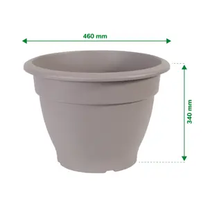 Verve Florus Taupe Bell Plastic Plant pot (Dia) 46cm, (H)34cm, 35.9L