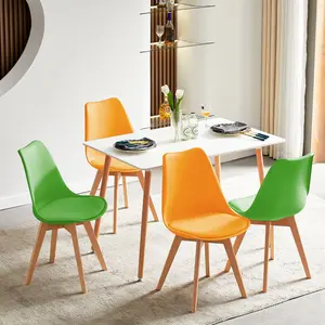 Nero Upholstered Side Chair (Set of 4) Orange/Green