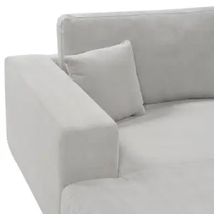 Corner Sofa LOFOTEN Light Grey Fabric Right Hand