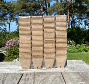 288 x 5cm Eco Square Fibre Biodegradable and Compostable Plant Pots