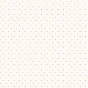 Galerie Miniatures 2 Pink Cream White Mini Fan Motif Smooth Wallpaper