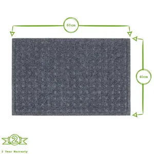 Nicola Spring Heavy Duty Dirt Trapper Door Mat - 60cm x 40cm - Grey