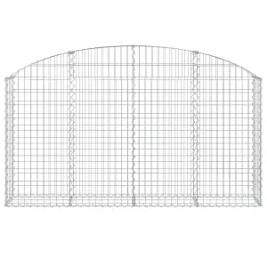 Berkfield Arched Gabion Basket 200x30x100/120 cm Galvanised Iron