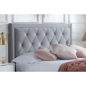 Birlea Woodbury Double Bed Grey Fabric