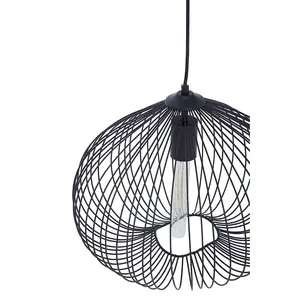 Interiors By Premier Contemporary Black Finish Pendant Light, Effortlessly Maintained Down Light Wall, Versatile Ceiling Light