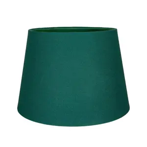 Traditional Linen Fabric Drum Shade for Pendant & Lampshade Green / 13cm H x 20cm W x 20cm D