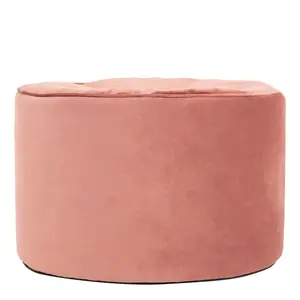 icon Gavrilovic Large Velvet Pouffe Ottoman Dusk Pink