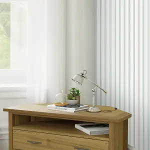 Laura Ashley Farnworth Green Stripe Smooth Wallpaper