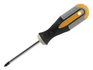 Roughneck Pozidriv Screwdriver PZ1 75mm with Magnetic Tip and Soft Grip Handle