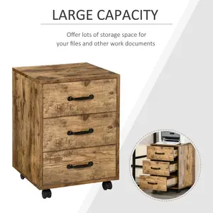 Erve 40cm Wide 3 -Drawer Mobile File Cabinet