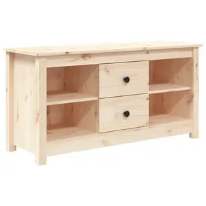 Berkfield TV Cabinet 103x36.5x52 cm Solid Wood Pine