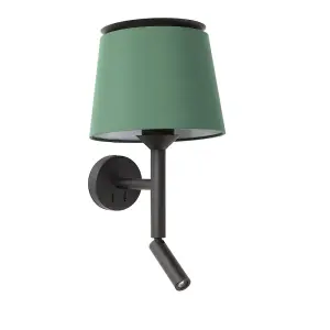 Luminosa Savoy Reading Light Wall Light Black,Green, E27