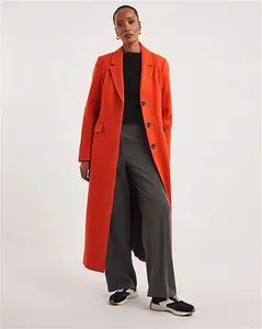 JD Williams Orange Slim Longline Coat Female 28 4669