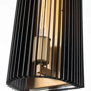 Luminosa Kichler Linara Wall Lamp Black & Natural Brass