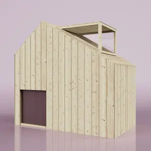 PolarPlay Kids Scandinavian Style Wooden Playhouse - Asta Rose