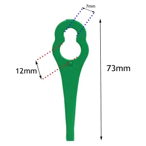 SPARES2GO Plastic Blades compatible with Sovereign ST05 14.4v Cordless Strimmer Trimmer (Pack of 20)