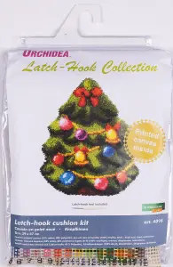 L/HK CHRISTMAS TREE - Latch Hook Kit: Cushion: Shaped: Christmas Tree - Orchidea