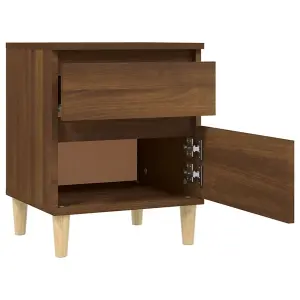 Berkfield Bedside Cabinet Brown Oak 40x35x50 cm