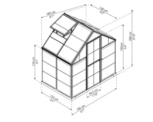 Palram - Canopia Harmony Silver 6x4 Greenhouse