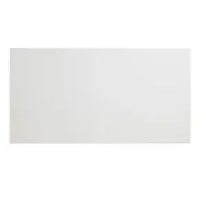 Perouso White Gloss Flat Glossy Tile Ceramic Indoor Wall Tile, Pack of 6, (L)600mm (W)300mm