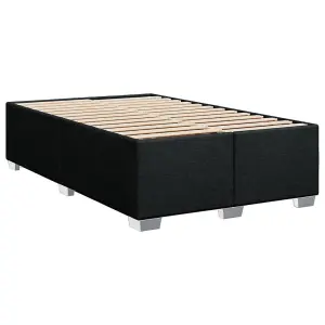 Berkfield Box Spring Bed with Mattress Black 120x200 cm Fabric