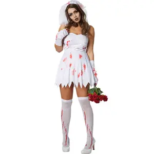 Spooky Bride - Halloween fancy dress costume for women - white L