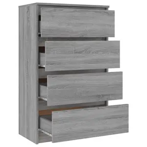 Bundine Sideboard  60x35x98.5 cm Engineered Wood Grey