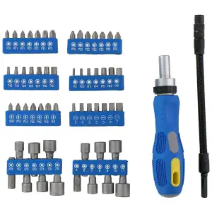 58Pcs Ratchet Screwdriver & Bit Set