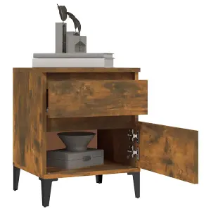 Berkfield Bedside Cabinet Smoked Oak 40x35x50 cm