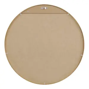 nielsen Acton Round Aluminium Framed Mirror, Gold, 60cm