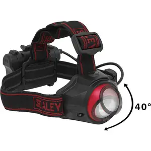 Hands Free Rechargeable Head Torch - Dimmer Switch - 5W COB LED - Auto Sensor