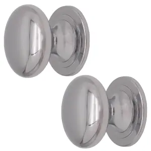 AFIT Victorian Polished Chrome Cupboard Knob - 32mm - Pack of 2