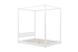 Birlea Darwin Four Poster Double Bed White