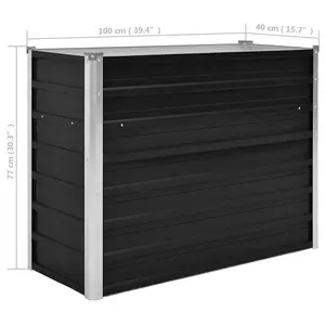 Berkfield Garden Raised Bed Anthracite 100x40x77 cm Galvanised Steel