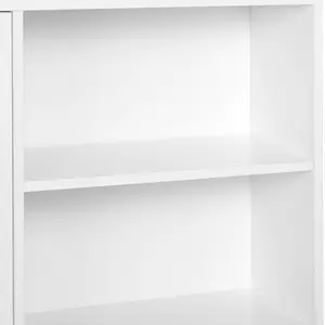 Clio 123cm H x 80cm W Solid Wood Standard Bookcase White