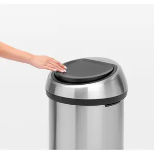 Brabantia 60 Litre Touch Bin Matt Steel / Matt Steel