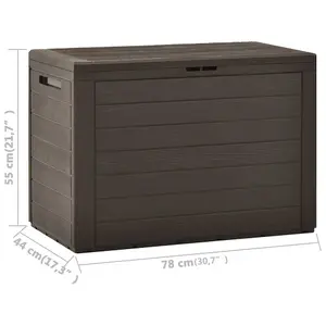 Berkfield Garden Storage Box Brown 78x44x55 cm