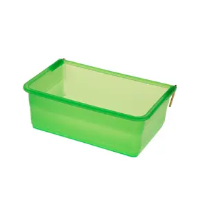 Eton Plastic Rectangle Poultry Feeder Green (800ml)