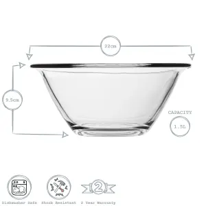 Bormioli Rocco - Mr Chef Glass Nesting Mixing Bowl - 1.5 Litres