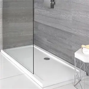 Modern Low Profile Acrylic Rectangular Shower Tray