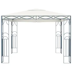 Berkfield Gazebo with LED String Lights 300x300 cm Cream