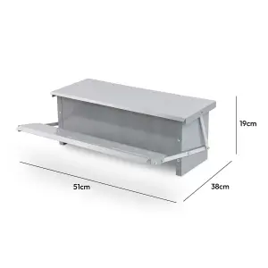 KCT 10kg Automatic Chicken Feeder Poultry Feeding Trough Bird Food Bowl Quail Hen