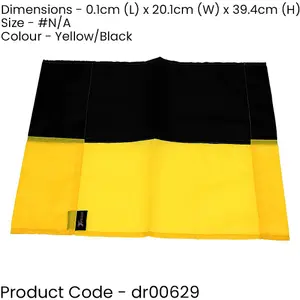 Single All Weather Football Corner Flag - YELLOW & BLACK - Outdoor Polyester