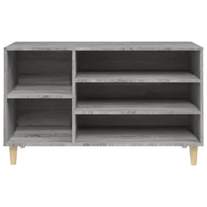 Berkfield Shoe Cabinet Grey Sonoma 102x36x60 cm Engineered Wood