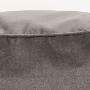 icon Amara Velvet Bean Bag Pouffe Charcoal Grey