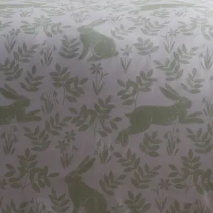 Spring Rabbits Green Reversible Duvet Cover Set