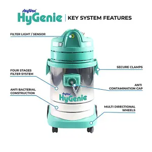 SkyVac Hygenie Internal Cleaning Vacuum, Hygienic Cleaning System. 4M Telescopic Pole Package. Ideal for hospitals, doctors, etc.